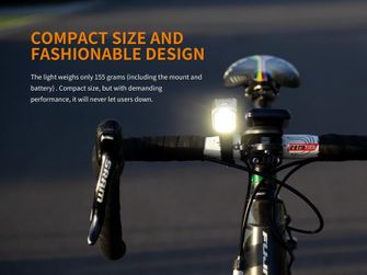 Polnilna kolesarska svetilka Fenix BC25R, 600 lumnov