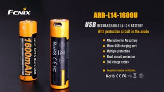 Fenix polnilna USB AA baterija Fenix ARB-L14-1600U