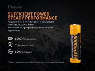 Akumulator Fenix 21700 5000 mAh Li-Ion