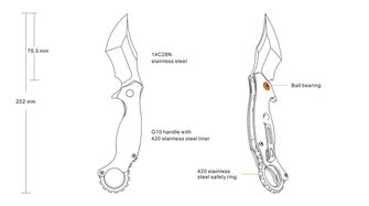 Zložljivi žepni nož Ruike P881