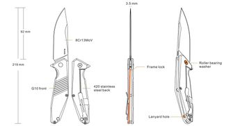 Zložljivi žepni nož Ruike D191-B