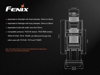 Vrtljivo ohišje Fenix ALC-01 za svetilke