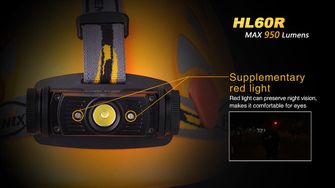 Fenix močna naglavna svetilka HL60R - črne barve