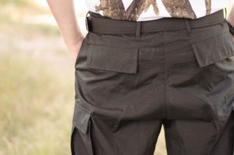 MFH BDU moške hlače Rip-Stop črne