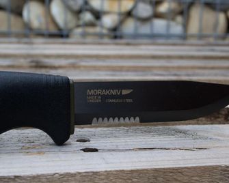 Mora of Sweden Bushcraft Black SRT nož, črne barve