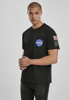 NASA moška majica Insignia Logo Flag, črna