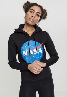 NASA Insignia ženski pulover s kapuco, črn