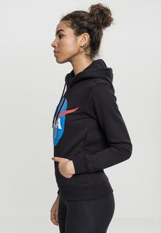 NASA Insignia ženski pulover s kapuco, črn