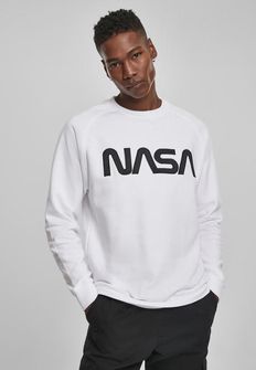 NASA EMB Crewneck moški pulover, bel