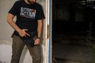 Pentagon majica Born for Action, črne barve