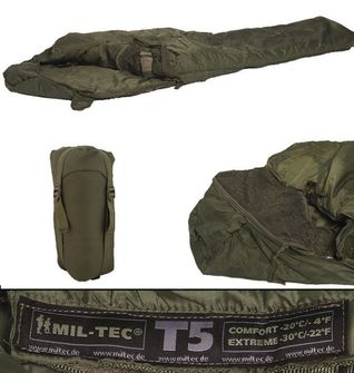 Mil-tec Tactical T5 spalna vreča, olivne barve -23 °C