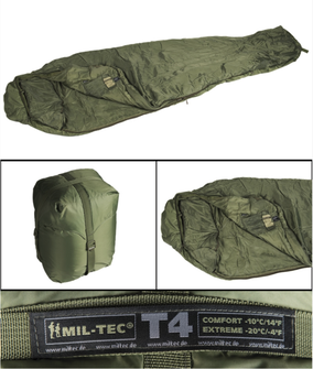 Mil-tec Tactical T4 spalna vreča ,2/-19 °C, olivne barve