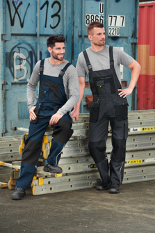 Rimeck Ranger moške delovne hlače z naramnicami Cordura®, temnomodre