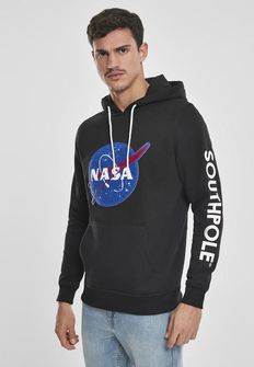 NASA Southpole Insignia Logo moška pulover s kapuco, črn