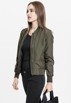 Urban Classics ženska light bomber jakna, olivno zelena