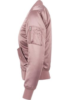 Urban Classics ženska satenasta bomber jakna, staro roze