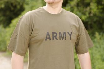 MFH majica z napisom army olivne barve, 160g/m2