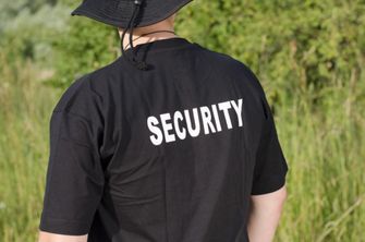 MFH majica z napisom security črna, 160 g/m2