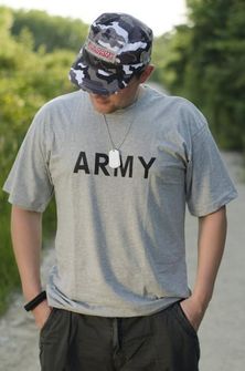 MFH majica z napisom army sive barve, 160g/m2