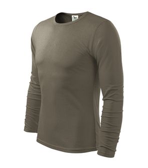 Malfini Fit-T majica z dolgimi rokavi, army, 160g/m2