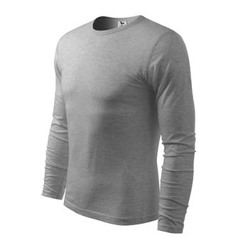 Malfini Fit-T majica z dolgimi rokavi, siva, 160g/m2