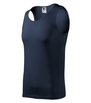 Malfini temno modra moška majica brez rokavov , 160g/m2