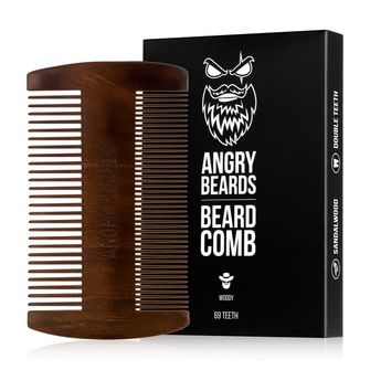 ANGRY BEARDS Leseni glavnik za brado in brade ter brade in brade