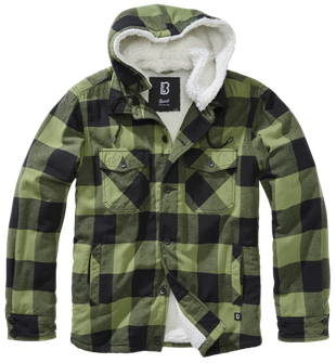 Brandit Lumber jakna s kapuco, črna/olivovka