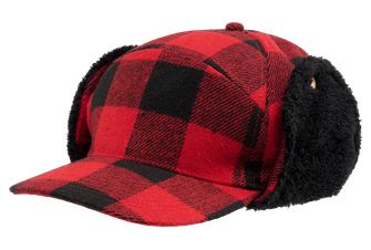 Brandit Lumberjack zimska kapa, rdeče- črna