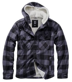 Brandit Lumberjacket jakna s kapuco, črno siva