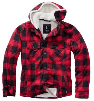Brandit Lumberjacket jakna s kapuco, rdeče črna