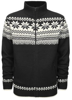 Brandit pulover Norwegian z zadrgo, črn