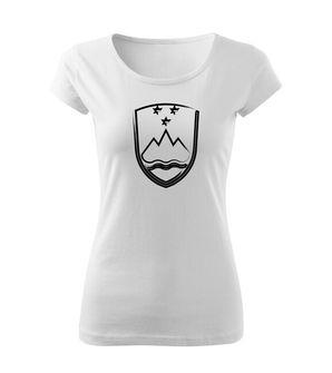 DRAGOWA ženska majica Grb Slovenije, bela