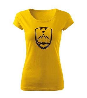 DRAGOWA ženska majica Grb Slovenije, rumena
