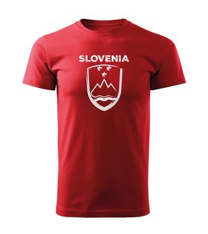 DRAGOWA majica s kratkimi rokavi Grb Slovenije z napisom, rdeča