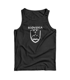 DRAGOWA moška majica brez rokavov Grb Slovenije z napisom, černa