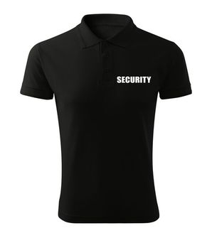 DRAGOWA črna polo majica SECURITY