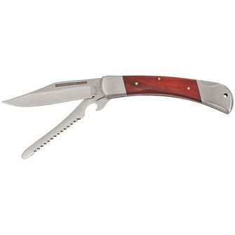 Fox Outdoor nož Jack Hunter, kovinski ročaj z lesenim vložkom