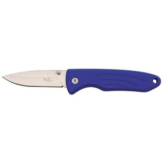 Nož Fox Outdoor Jack za enoročno uporabo, modri, ročaj TPR