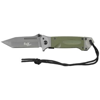 Fox Outdoor nož Jack za enoročno uporabo, OD zelena, ročaj G10
