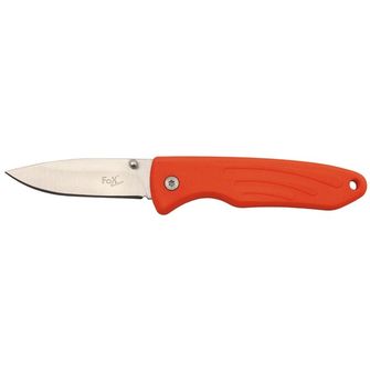 Nož Fox Outdoor Jack za enoročno uporabo, oranžne barve, ročaj iz TPR