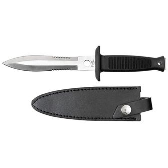 Fox Outdoor obojestranski nož za škornje z nožnico, gumijast ročaj