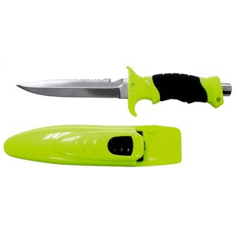 Fox Outdoor Potapljaški nož Profi, neonsko rumeno-črn, z ovitkom