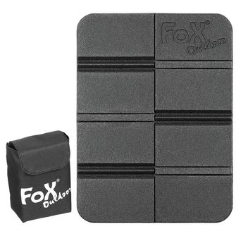 FoxOutdoor termo podloga za pod sedalo, zložljiva, z MOLLE žepom, črna