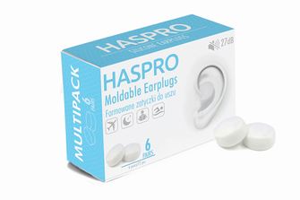 HASPRO 6P silikonski čepki za ušesa, beli