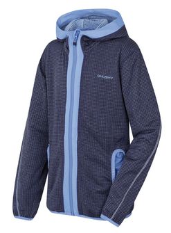 Husky Otroška majica s kapuco Artic Zip K temno vijolična/svetlo modra