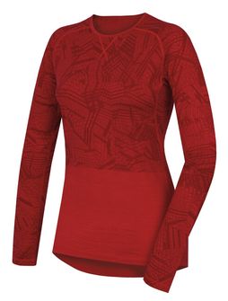 Husky Merino Thermal Underwear Ženska majica z dolgimi rokavi Rdeča