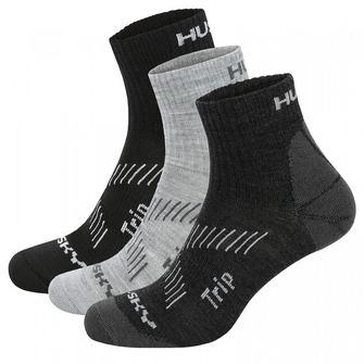 HUSKY Izletniške nogavice 3 pakete, črna/svetlo siva/temno siva