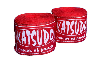 Katsudo elastične bandaže za boks 250cm, rdeče barve