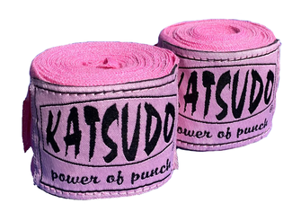 Katsudo elastične bandaže za boks 250cm, roza barve